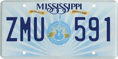 MS license plate ZMU591