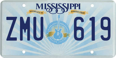 MS license plate ZMU619