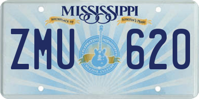 MS license plate ZMU620