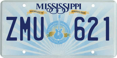 MS license plate ZMU621