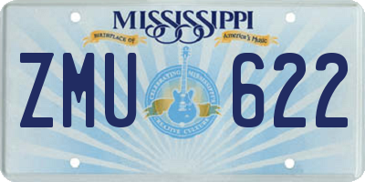 MS license plate ZMU622