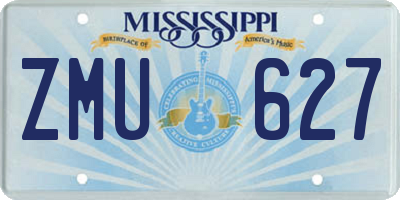 MS license plate ZMU627