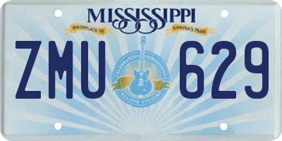 MS license plate ZMU629
