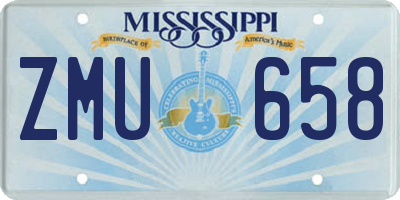 MS license plate ZMU658