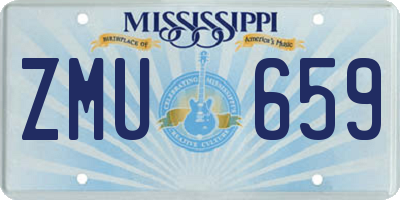 MS license plate ZMU659