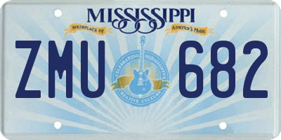 MS license plate ZMU682