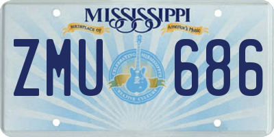 MS license plate ZMU686