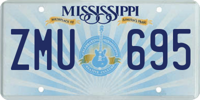 MS license plate ZMU695