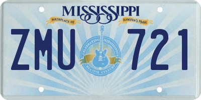 MS license plate ZMU721