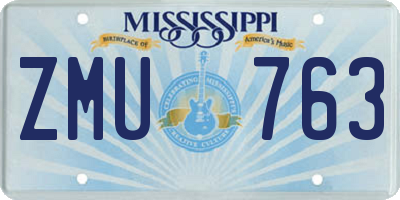 MS license plate ZMU763