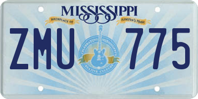 MS license plate ZMU775