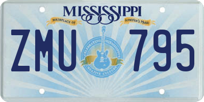 MS license plate ZMU795