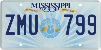 MS license plate ZMU799