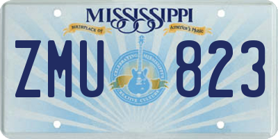 MS license plate ZMU823