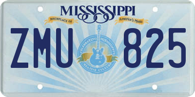 MS license plate ZMU825