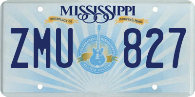 MS license plate ZMU827