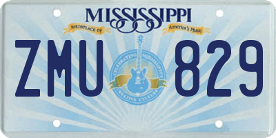 MS license plate ZMU829