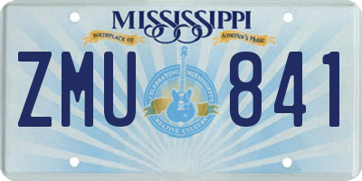 MS license plate ZMU841