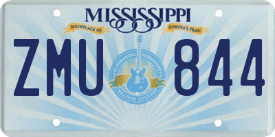 MS license plate ZMU844