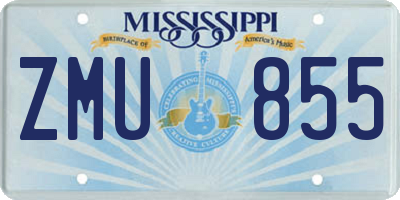 MS license plate ZMU855