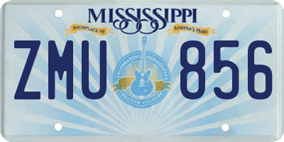 MS license plate ZMU856