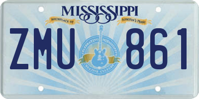 MS license plate ZMU861