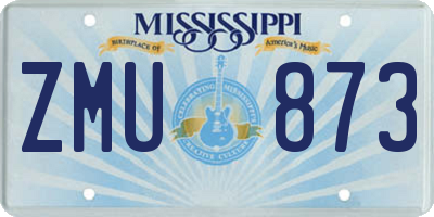 MS license plate ZMU873