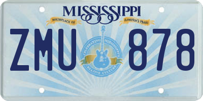 MS license plate ZMU878