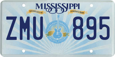 MS license plate ZMU895