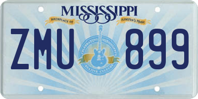 MS license plate ZMU899