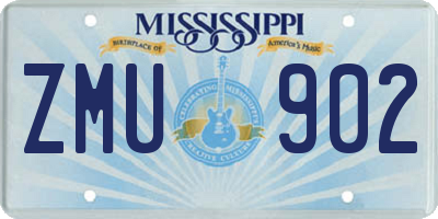 MS license plate ZMU902