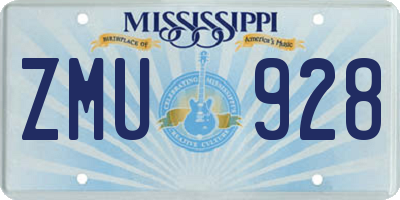 MS license plate ZMU928