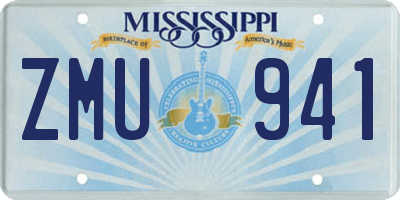 MS license plate ZMU941