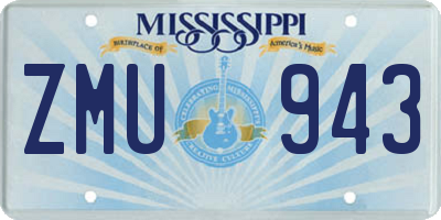 MS license plate ZMU943