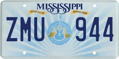 MS license plate ZMU944