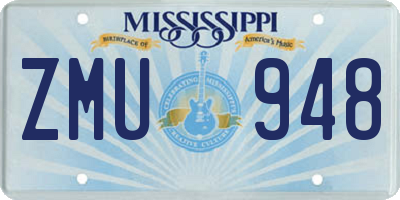 MS license plate ZMU948
