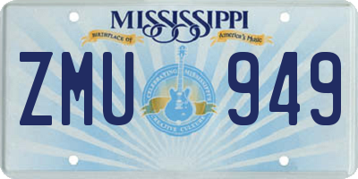 MS license plate ZMU949