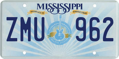 MS license plate ZMU962