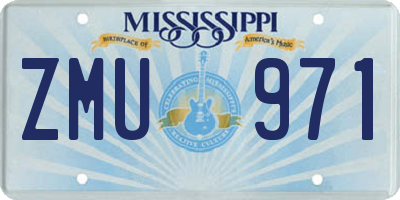 MS license plate ZMU971