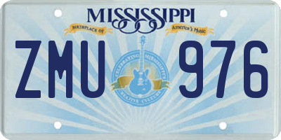 MS license plate ZMU976