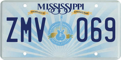 MS license plate ZMV069