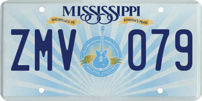 MS license plate ZMV079