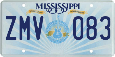 MS license plate ZMV083