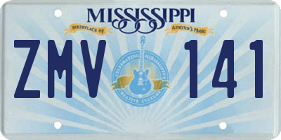 MS license plate ZMV141