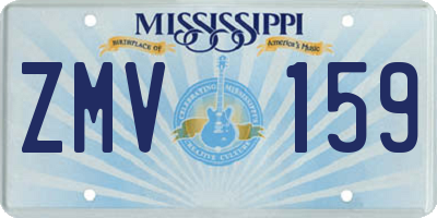 MS license plate ZMV159
