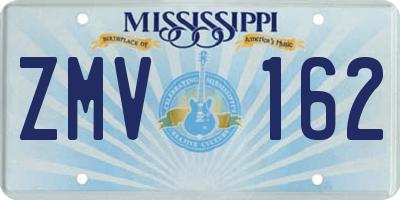 MS license plate ZMV162