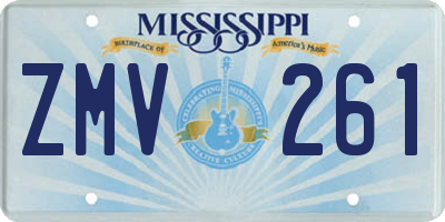 MS license plate ZMV261