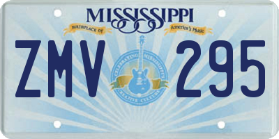 MS license plate ZMV295