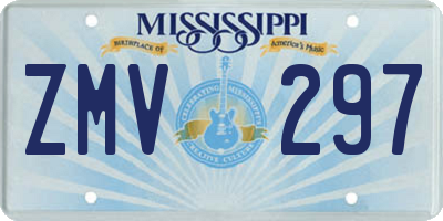 MS license plate ZMV297