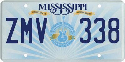 MS license plate ZMV338